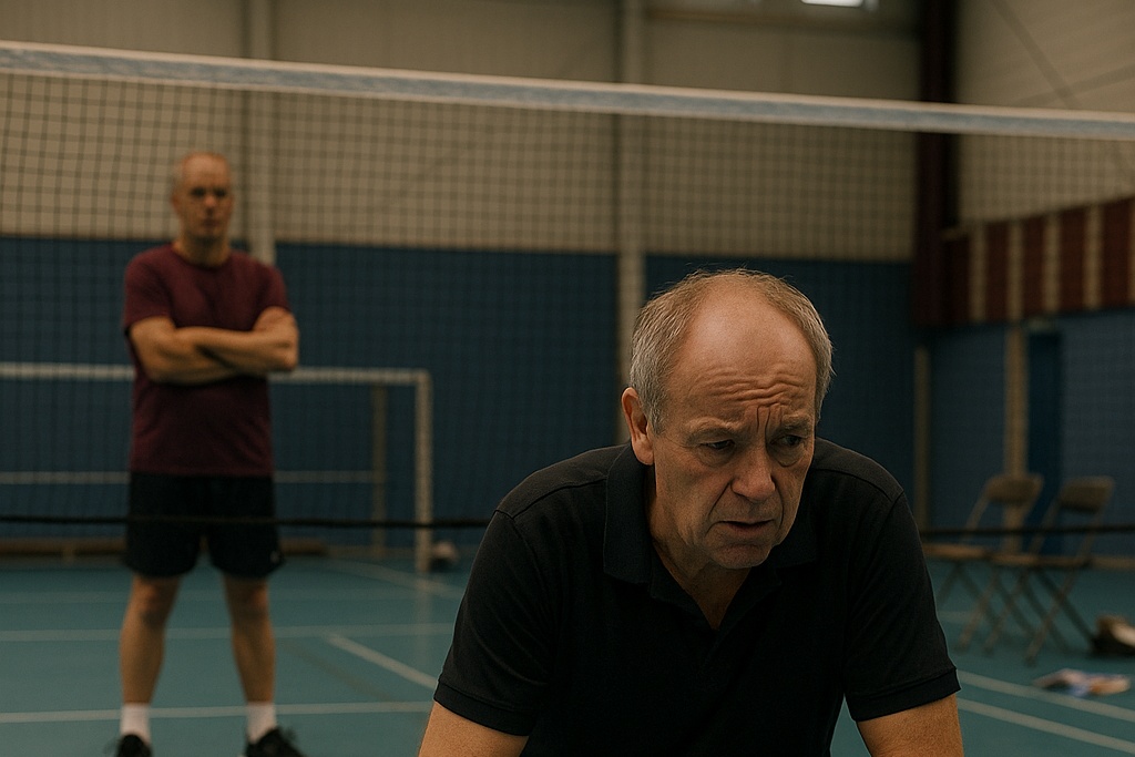 man heeft het zwaar onder de druk van het besturen van een badminton club